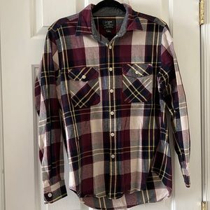 J. Crew Plaid Heavyweight Flannel Button Down (S)